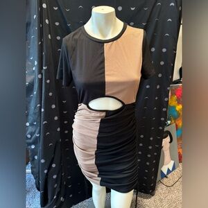 Color block bodycon dress